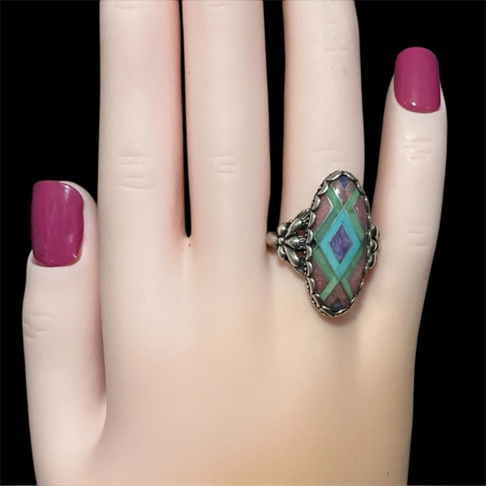 Carolyn Pollack Relios Sterling Silver Beautiful Ring Size 7 EUC